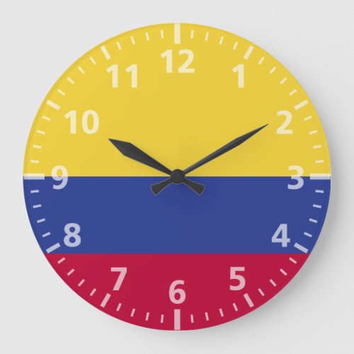 Colombia Flag Large Clock