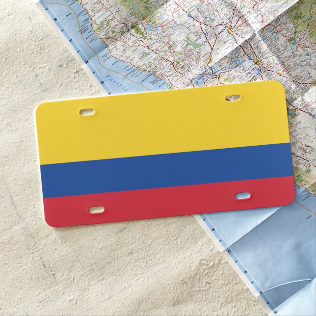Colombia Flag License Plate (In Situ)