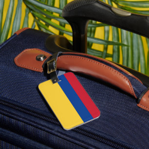Colombia flag luggage tag