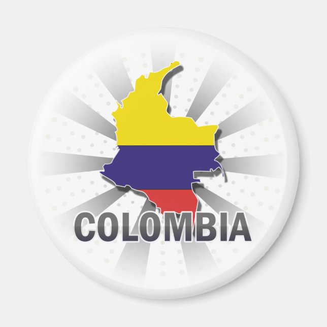 Colombia Flag Map 2.0 Magnet (Front)