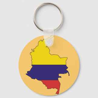 Colombia flag map keychain