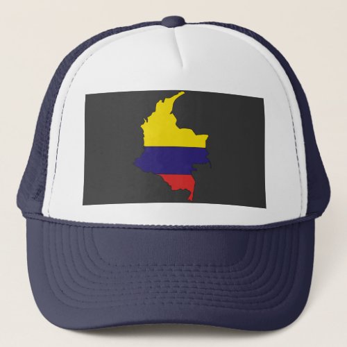Colombia flag map trucker hat