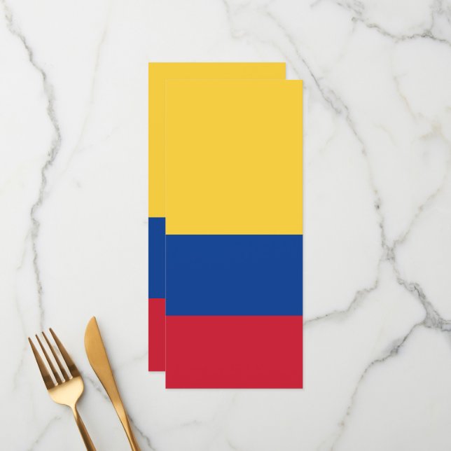 Colombia flag menu (Front/Back In Situ)