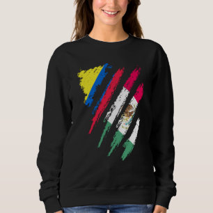 Colombia Flag Mexico Grown Patriot Country Stripes Sweatshirt