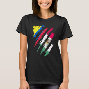 Colombia Flag Mexico Grown Patriot Country Stripes T-Shirt