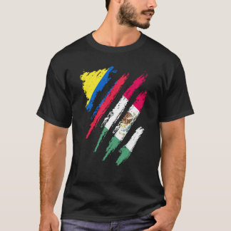 Colombia Flag Mexico Grown Patriot Country Stripes T-Shirt