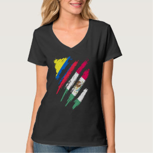 Colombia Flag Mexico Grown Patriot Country Stripes T-Shirt