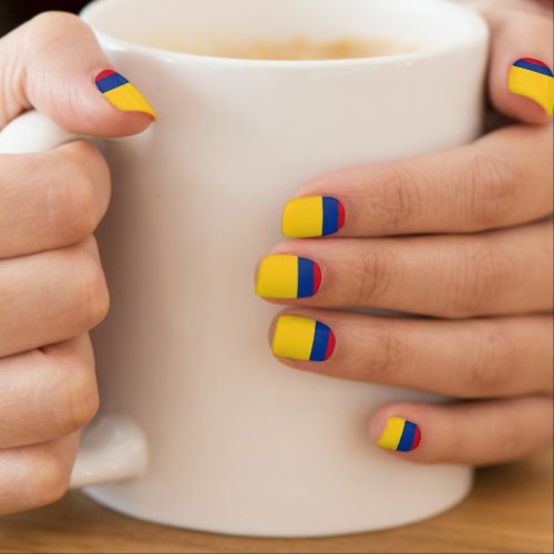Colombia Flag Minx Nail Art