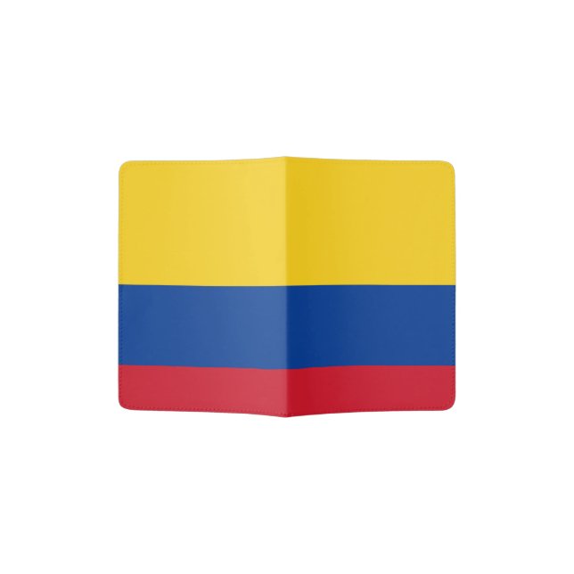 Colombia Flag Passport Holder (Opened)