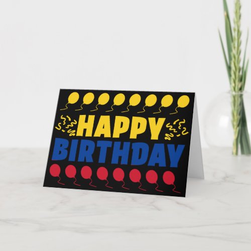 Colombia Flag Patriotic Birthday Card