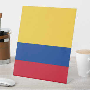 Colombia flag pedestal sign