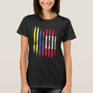 Colombia Flag Peru Grown Country Flags Stripes T-Shirt