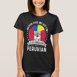 Colombia Flag Peru Grown Humor Citizen Pride T-Shirt