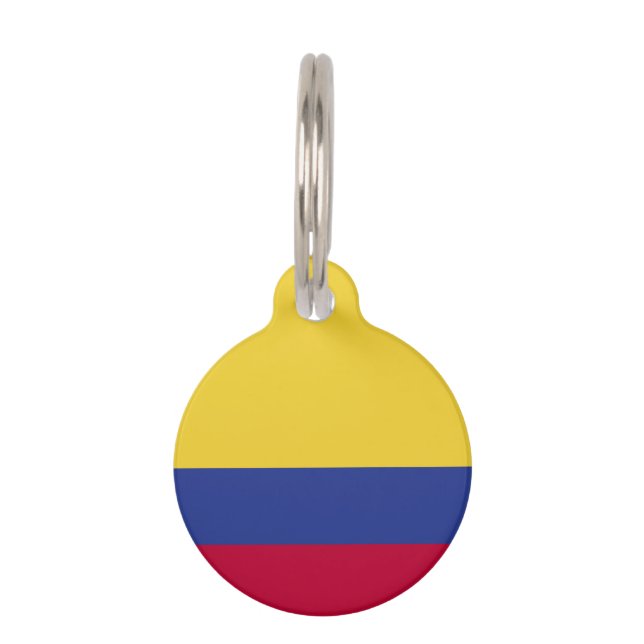 Colombia Flag Pet ID Tag (Back)