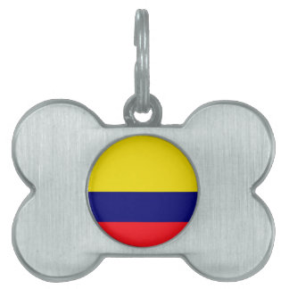 Colombia flag pet name tag