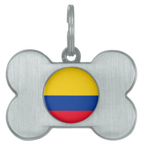 Colombia Flag Pet Name Tag