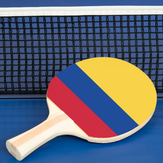 Colombia flag ping pong paddle (Insitu)