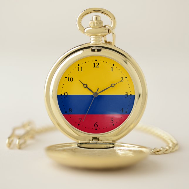 Colombia Flag Pocket Watch (Inside)
