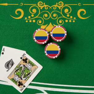 Colombia flag poker chips