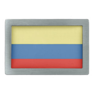Colombia Flag Rectangular Belt Buckle