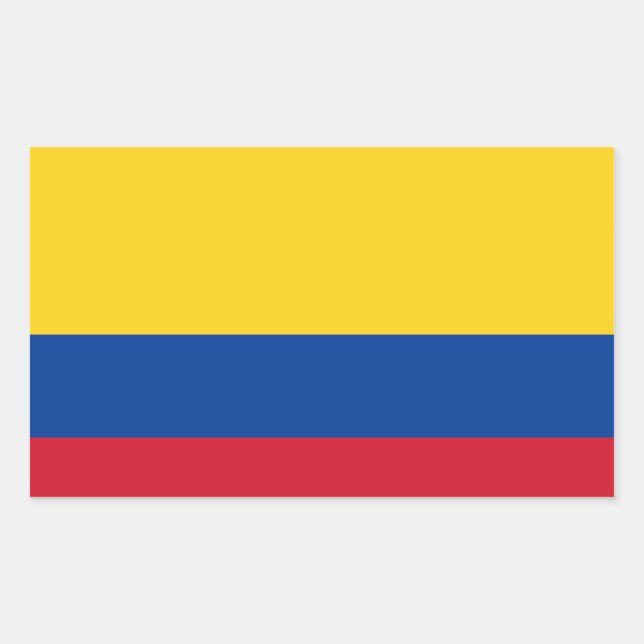 Colombia flag rectangular sticker (Front)