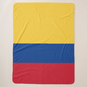 Colombia flag sherpa blanket