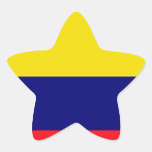 Colombia flag star sticker