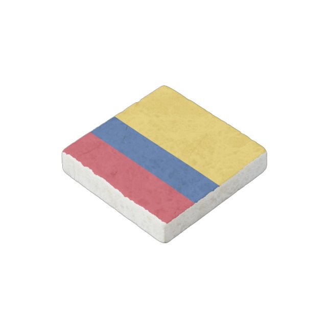 Colombia flag stone magnet (Angled)