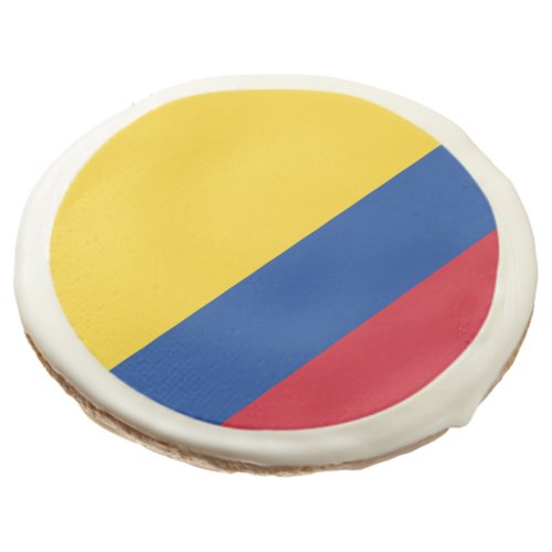Colombia flag sugar cookie