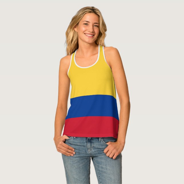 Colombia flag tank top (Front Full)