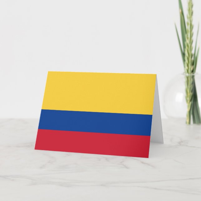 Colombia flag thank you card (Front)