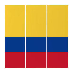 Colombia flag triptych