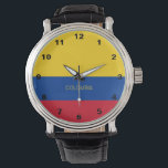 Colombia Flag Watch<br><div class="desc">Watch contains Colombia flag,  the "Colombia" text and the Watch style can be modified to fit your needs. if you need help for a customization feel free to contact me.</div>