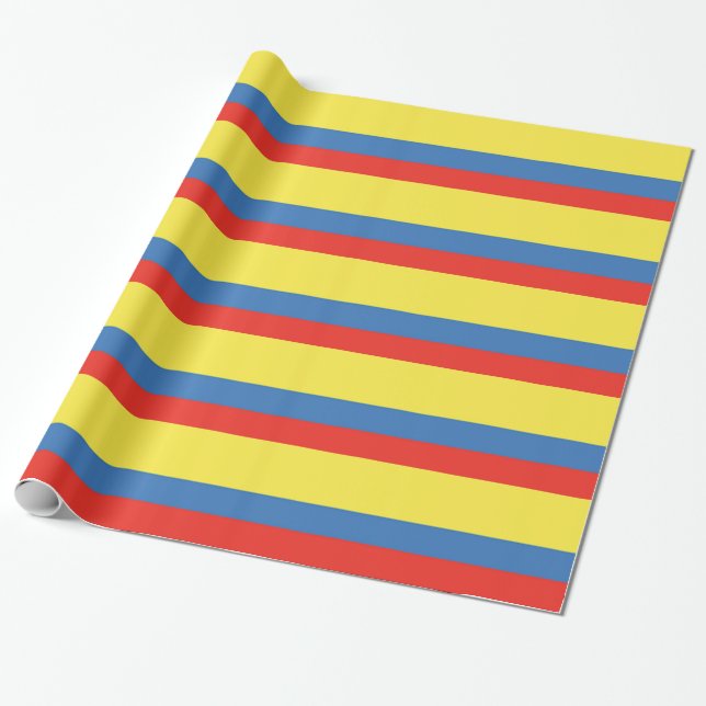 Colombia Flag Wrapping Paper (Unrolled)