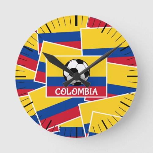Colombia Football Round Clock