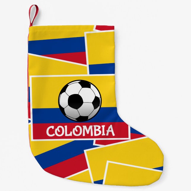 Colombia Football Small Christmas Stocking (Front)