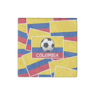 Colombia Football Stone Magnet