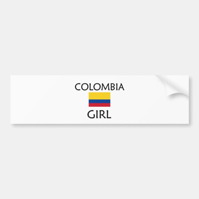 COLOMBIA GIRL BUMPER STICKER (Front)
