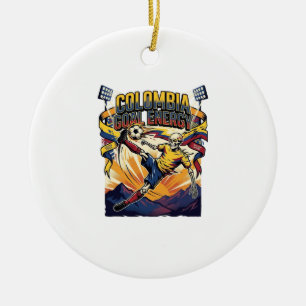 Colombia Goal Energy Skeleton Striker Nations Crea Ceramic Ornament