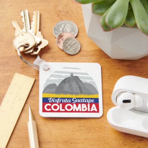 Colombia Guatape Vintage Travel Keychain