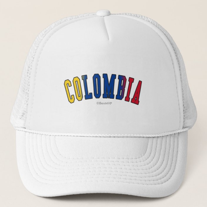 Colombia in National Flag Colors Mesh Hat