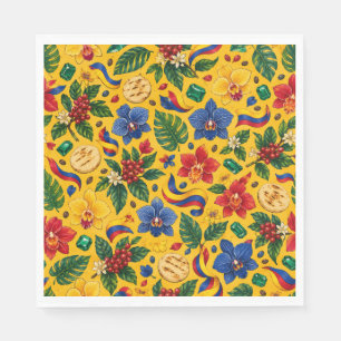 Colombia-Inspired Fiesta Cultural Napkins