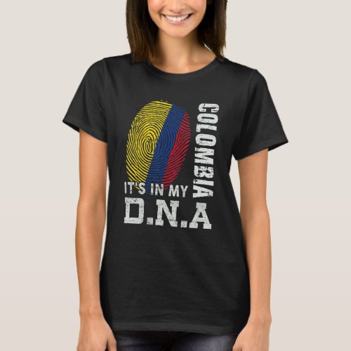 Colombia Its In My Dna  Colombia T_Shirt