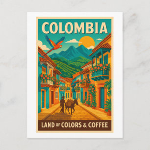 Colombia – Land of Colors & Coffee Postcard