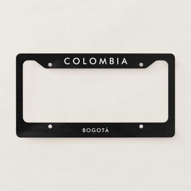 Colombia License Plate Frame (Front)