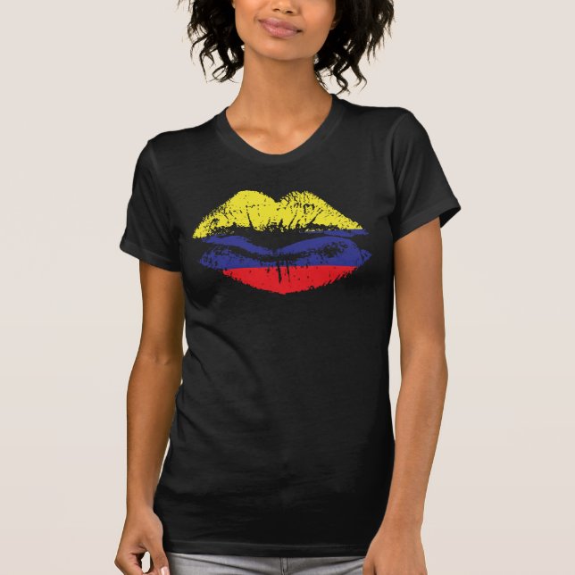 Colombia lips tank top design for women. (Front)