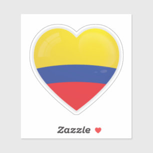 Colombia Love Flag Sticker