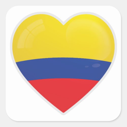 Colombia Love Icon Square Sticker