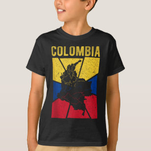 Colombia Map Flag Colombian National Expat Patriot T-Shirt