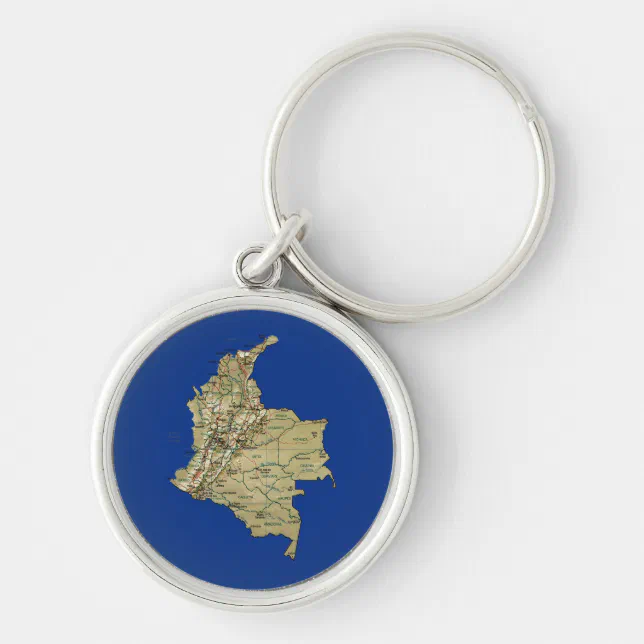 Colombia Map Keychain | Zazzle